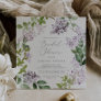 Rustic Lilac Square Bridal Shower Invitation