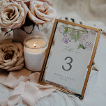 Rustic Lilac Table Number<br><div class="desc">This rustic lilac table number is perfect for a spring or summer wedding. The romantic and elegant floral design features watercolor purple lilac wildflowers with a boho country garden feel. The card prints on the front and back (double-sided). Items are printed exactly as they appear on your screen when you...</div>