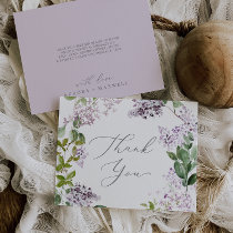 Rustic Lilac Thank You Card