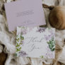 Rustic Lilac Thank You Card