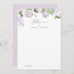 Rustic Lilac Wedding Advice Card<br><div class="desc">This rustic lilac wedding advice card is perfect for a spring or summer wedding and can be used for any event. The romantic and elegant floral design features watercolor purple lilac wildflowers with a boho country garden feel. These advice cards can be used as a guestbook alternative for a wedding...</div>