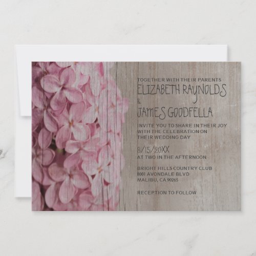 Rustic Lilac Wedding Invitations