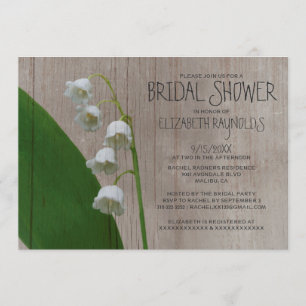 Rustic Lily of the Valley Bridal Shower Invitation