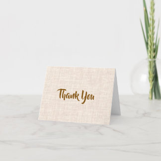 Rustic Linen Floral Thank You Card | Greenery Mile