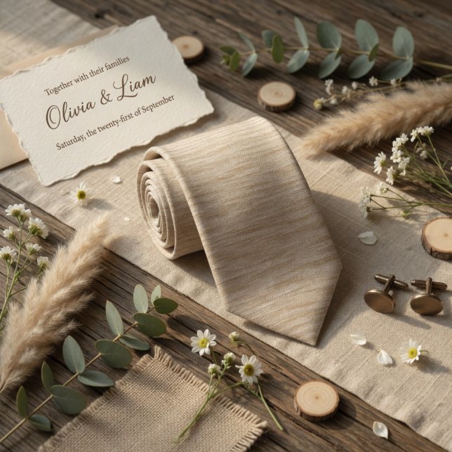 Rustic Linen Texture Neck Tie (Creator Uploaded)