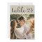 Rustic Linen Wedding Photo Table Number Card