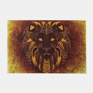 Rustic Lion Head Doormat
