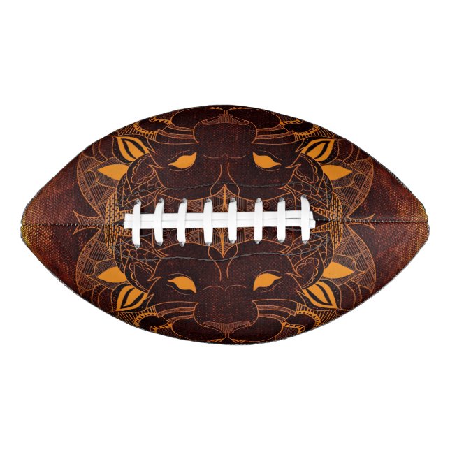 Rustic Lion Head Football (Front)