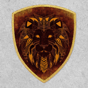 Rustic Lion Head Patch