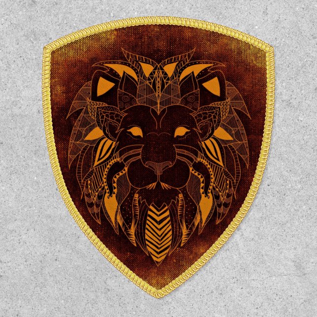 Rustic Lion Head  Patch (Front)