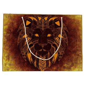 Rustic Lion Head Personal Large Gift Bag