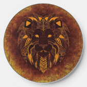 Rustic Lion Head Wireless Charger (Front)