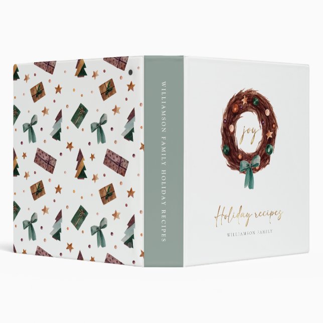 Rustic Little Bundle of Joy Holiday Recipes 3 Ring Binder (Background)