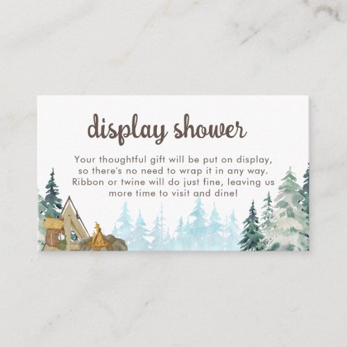Rustic Little Camper Baby Shower Display Shower Enclosure Card
