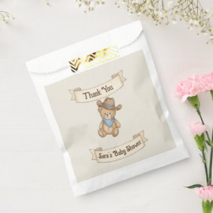 Rustic Little Cowboy Baby Shower Favor Bag