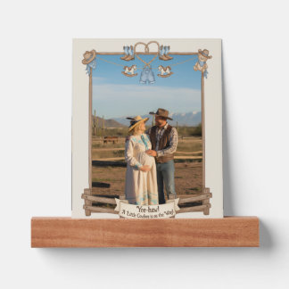 Rustic Little Cowboy Nursery Picture Ledge Art
