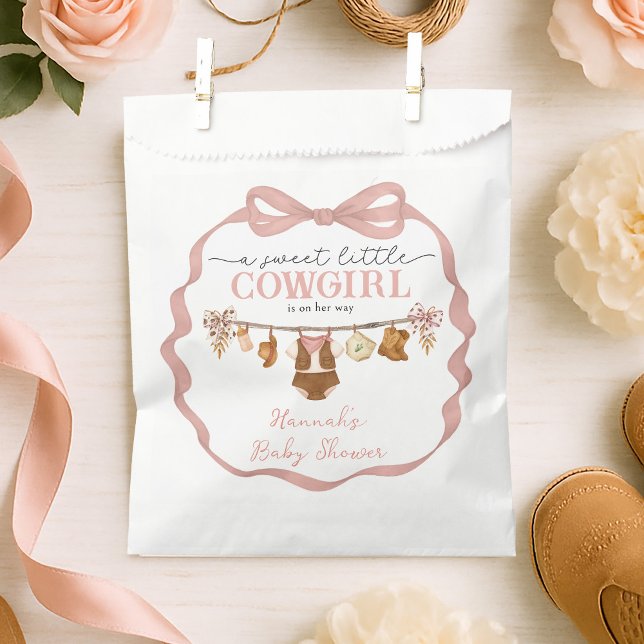 Rustic Little Cowgirl Baby Shower Favor Bag (Creator Uploaded)