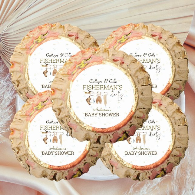 Rustic Little Fisherman Derby Baby Shower Reese's Peanut Butter Cups (Creator Uploaded)