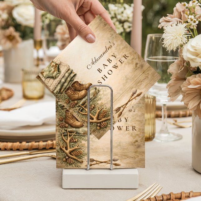 Rustic Little Hunter Woodland Baby Shower Napkins (Creator Uploaded)