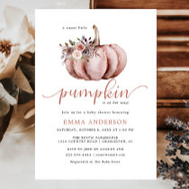 Rustic Little Pumpkin Baby Girl Shower Invitation