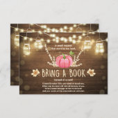 Rustic Little Pumpkin Baby Shower Bring a Book Invitation (Front/Back)