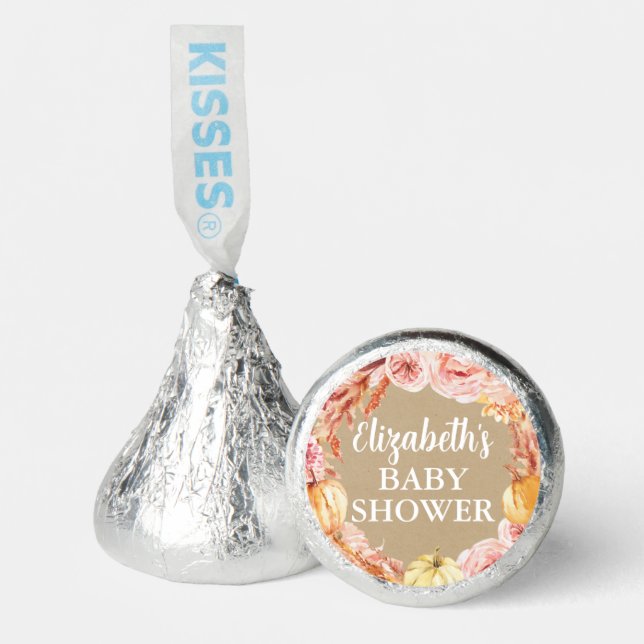 Rustic Little Pumpkin Baby Shower Custom  Hershey®'s Kisses® (Front)