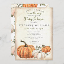 Rustic Little pumpkin baby shower Invitation