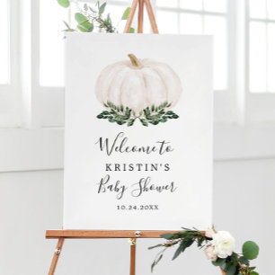 Rustic Little Pumpkin Baby Shower Welcome Foam Boa Foam Board