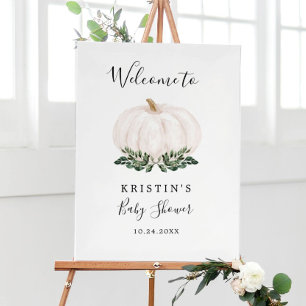 Rustic Little Pumpkin Baby Shower Welcome Foam Board