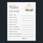 Rustic Little Pumpkin Baby Shower Wishes For Advice Card<br><div class="desc">Rustic Little Pumpkin Baby Shower Wishes For Baby Advice Card</div>
