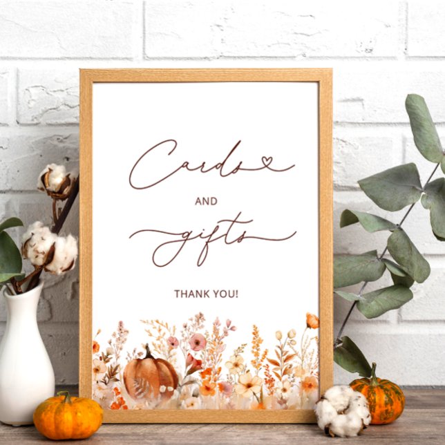 Rustic Little Pumpkin Fall Cards and Gifts Poster (Creator Uploaded)