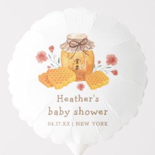 Rustic Little Wildflower Honey Bee Baby Shower Balloon