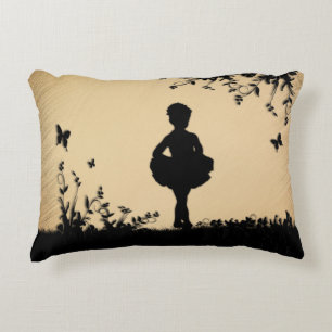 Rustic Littlest Ballerina Accent Pillow