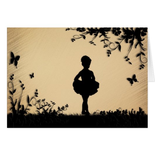 Rustic Littlest Ballerina Cards (Front Horizontal)