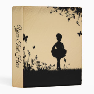 Rustic Littlest Ballerina Personalized Mini Binder