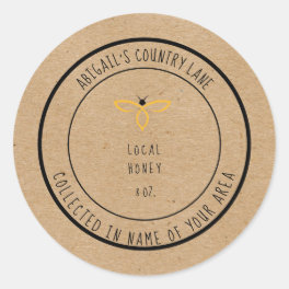 Rustic Local Honey Food Label