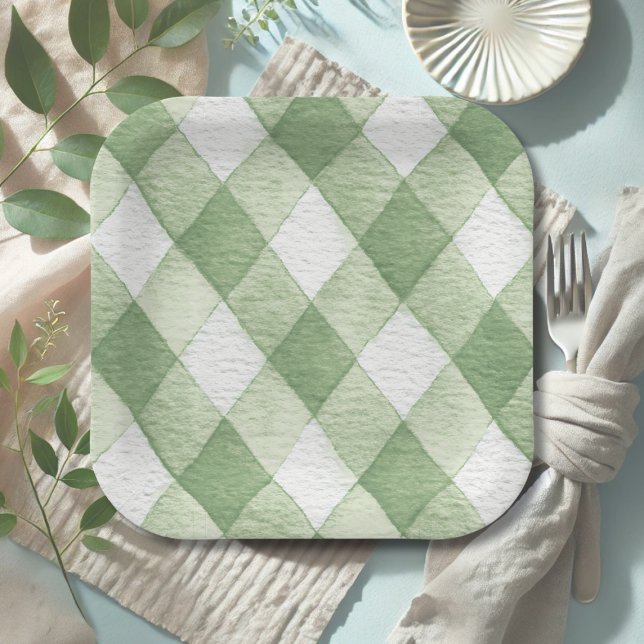 Rustic Locally Grown Neutral Sprout Baby Shower Paper Plates (Creator Uploaded)