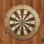 Rustic Lodge Dartboard With Darts<br><div class="desc">Rustic wood texture print dart board.</div>