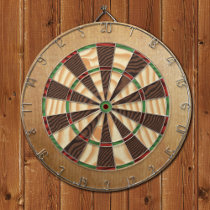 Rustic Lodge Dartboard With Darts