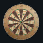 Rustic Lodge Dartboard With Darts<br><div class="desc">Rustic wood texture print dart board.</div>