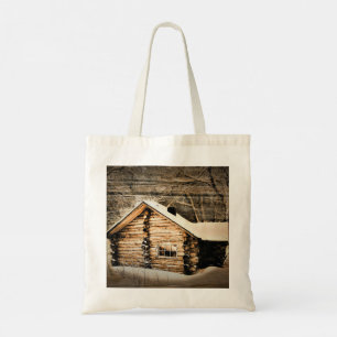Rustic Log Cabin In The Wilderness Tote Bag
