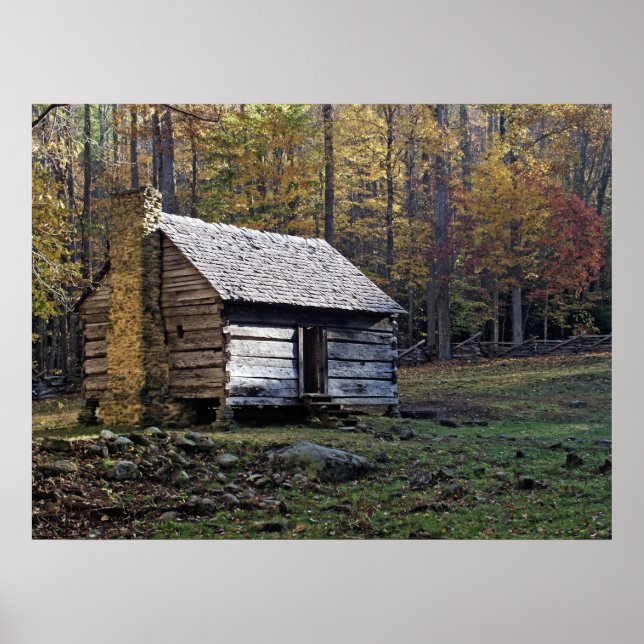 Rustic Log Cabin Print (Front)
