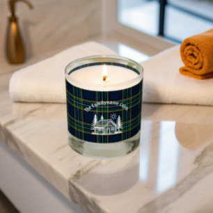 Rustic Log Cabin Tartan Scented Candle