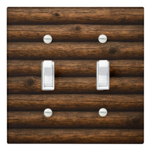 Rustic Log Light Switch Cover