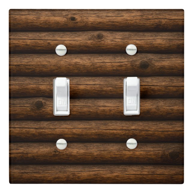 Rustic Log Light Switch Cover (In Situ)