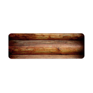 RUSTIC LOG RETURN ADDRESS LABELS