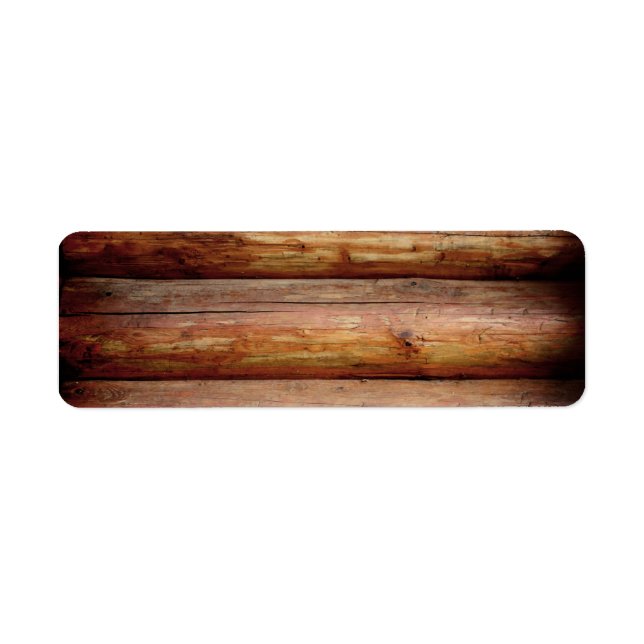 RUSTIC LOG RETURN ADDRESS LABELS (Front)