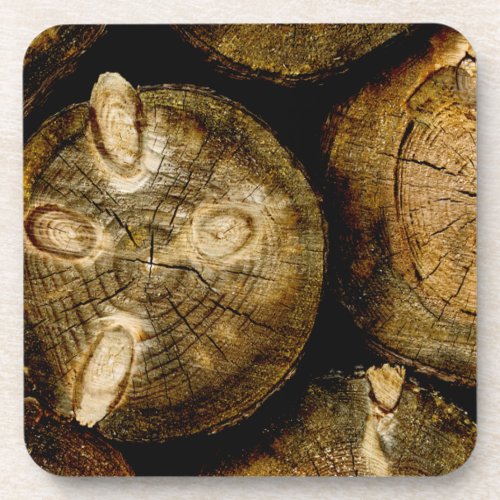 Rustic Log Roll Beverage Coaster