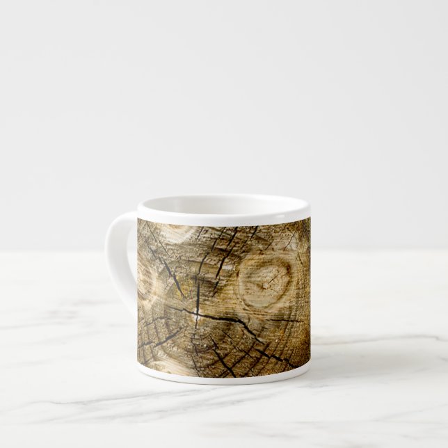 Rustic Log Roll Espresso Cup (Front Left)