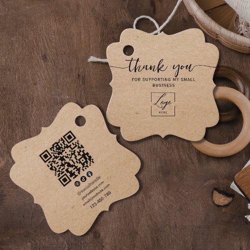 Rustic logo Kraft Handmade with love thank you Favor Tags